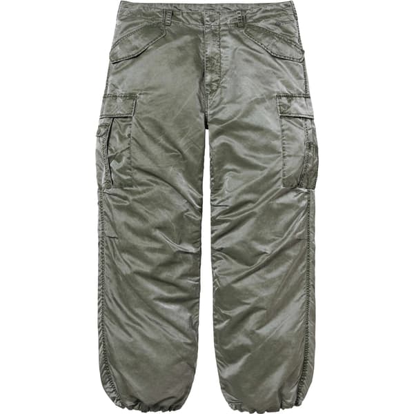 Supreme Washed Flight Satin Cargo Pant - Olive (front)
