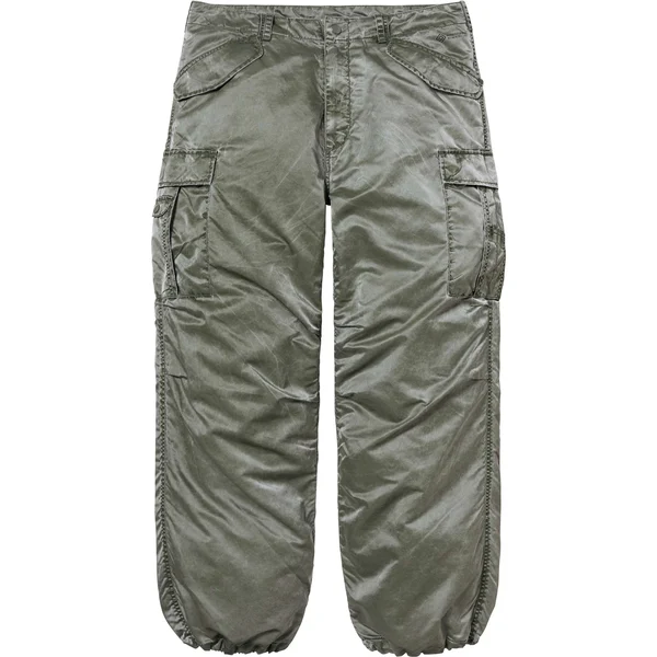 Supreme Washed Flight Satin Cargo Pant - Olive (front)