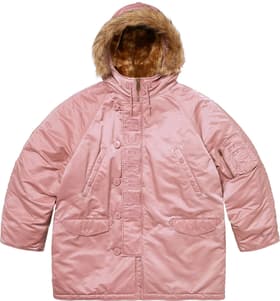 Supreme Washed Flight Satin N-3B Parka Dusty Pink