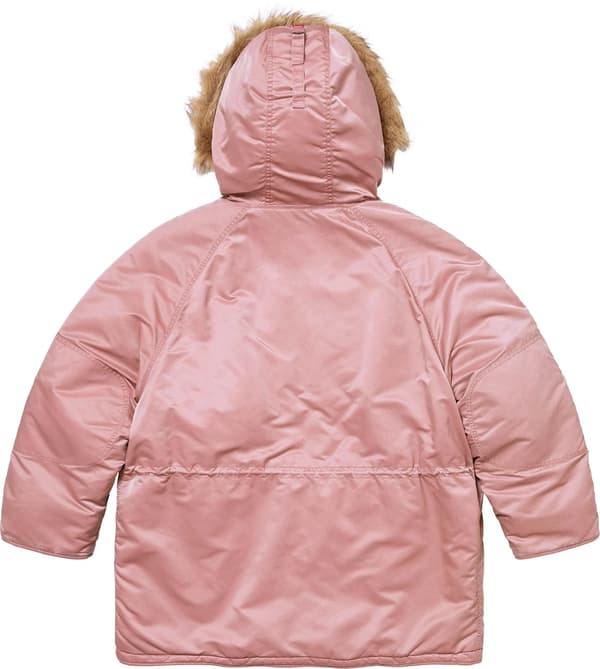 Supreme Washed Flight Satin N-3B Parka - Dusty Pink (front)
