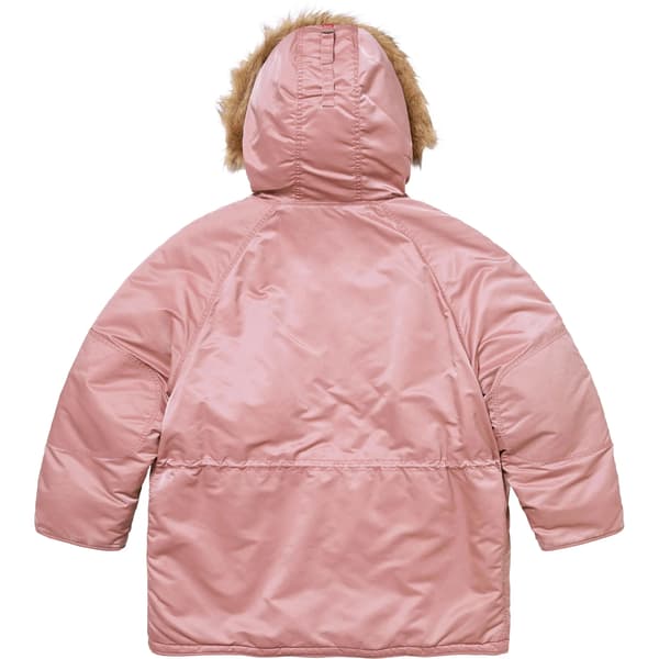 Supreme Washed Flight Satin N-3B Parka - Dusty Pink (front)