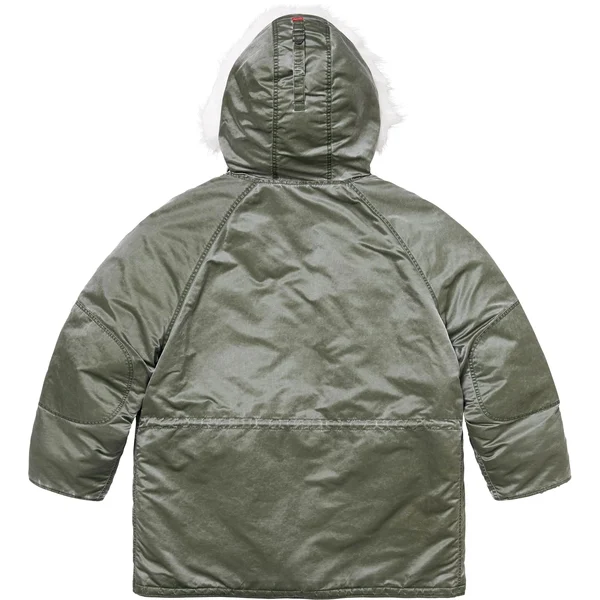 Supreme Washed Flight Satin N-3B Parka - Olive (front)