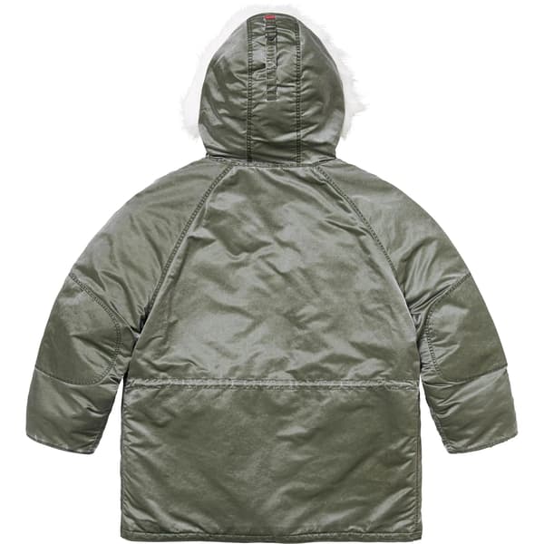 Supreme Washed Flight Satin N-3B Parka - Olive (front)