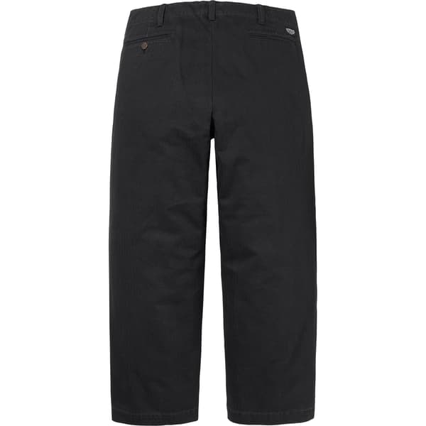 Supreme Washed Herringbone Chino Pant - Black (front)