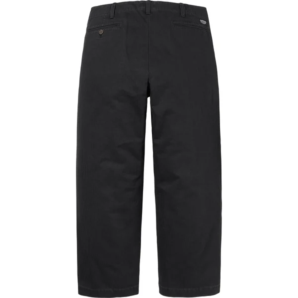 Supreme Washed Herringbone Chino Pant - Black (front)
