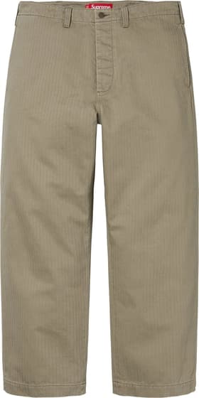 Supreme Washed Herringbone Chino Pant Olive