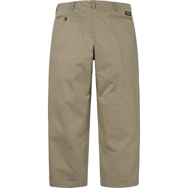 Supreme Washed Herringbone Chino Pant - Olive (front)