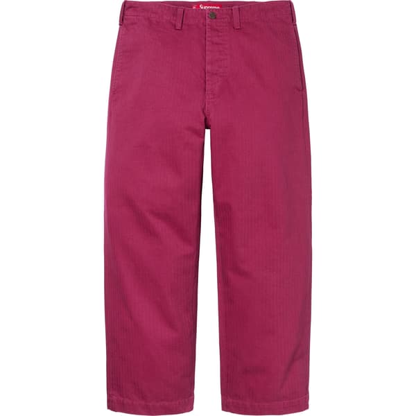 Supreme Washed Herringbone Chino Pant - Plum (front)