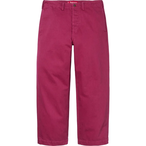 Supreme Washed Herringbone Chino Pant - Plum (front)