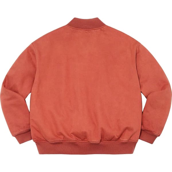 Supreme Washed Knockout Denim Varsity Jacket - Rust (front)