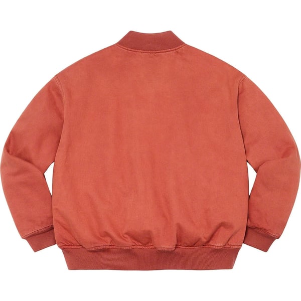 Supreme Washed Knockout Denim Varsity Jacket - Rust (front)