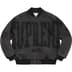 Supreme Washed Knockout Denim Varsity Jacket - Washed Black (front)