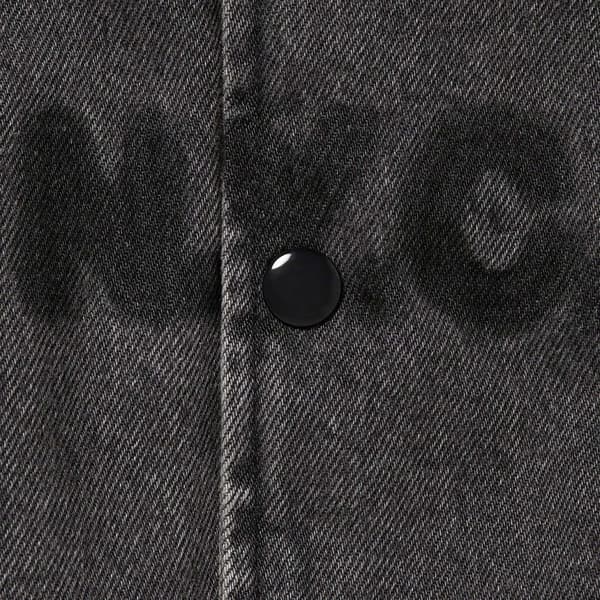 Supreme Washed Knockout Denim Varsity Jacket - Washed Black (front)