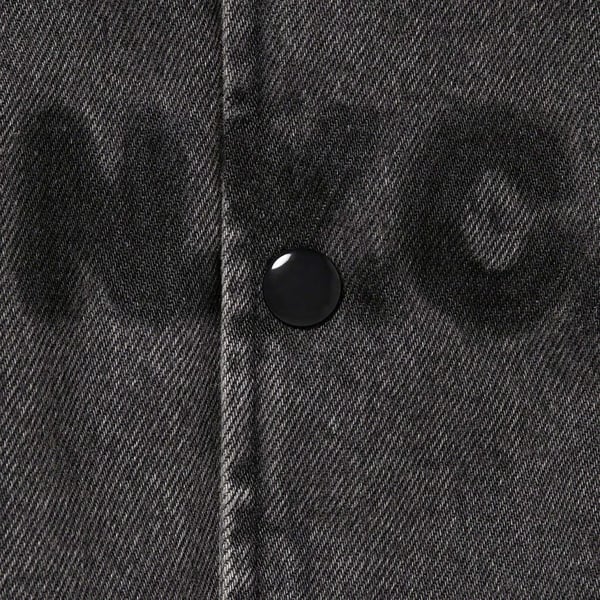 Supreme Washed Knockout Denim Varsity Jacket - Washed Black (front)