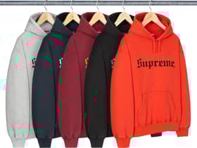 Supreme Washed Old English Hooded Sweatshirt
