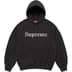 Supreme Washed Old English Hooded Sweatshirt - Black (front)