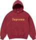 Supreme Washed Old English Hooded Sweatshirt - Cardinal (front)