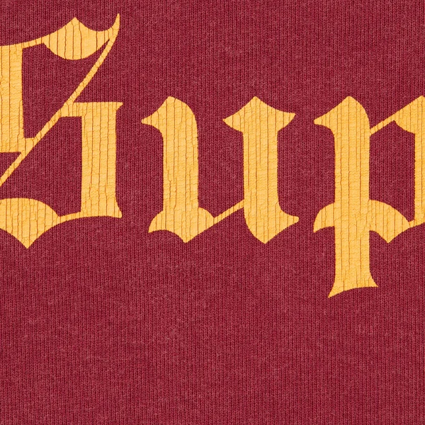 Supreme Washed Old English Hooded Sweatshirt - Cardinal (front)