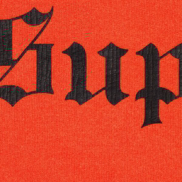 Supreme Washed Old English Hooded Sweatshirt - Orange (front)