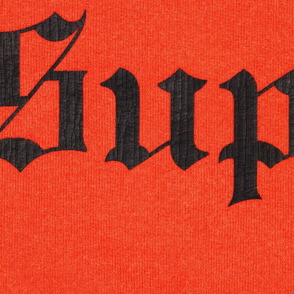 Supreme Washed Old English Hooded Sweatshirt - Orange (front)