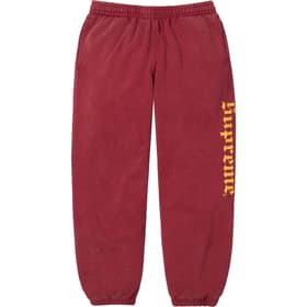 Supreme Washed Old English Sweatpant Cardinal