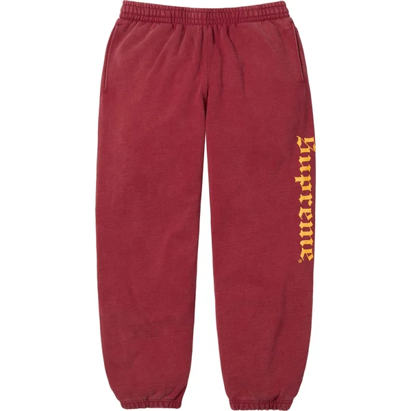 Supreme Washed Old English Sweatpant - Cardinal (front)