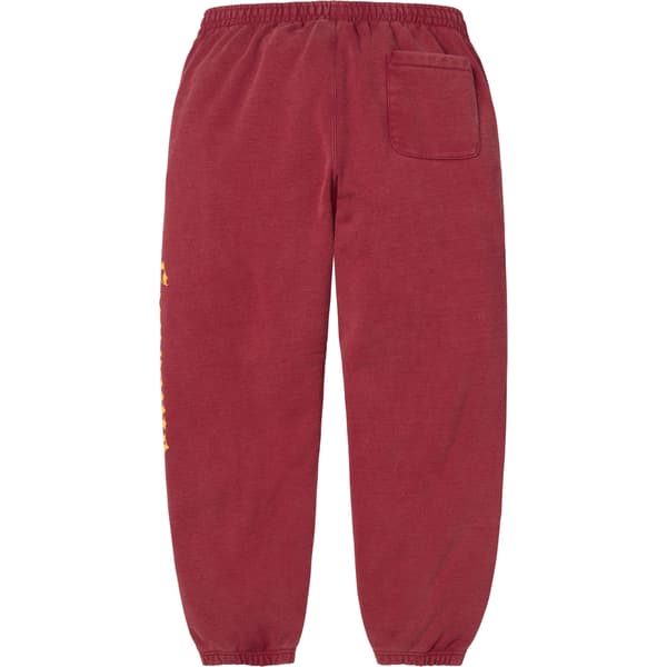 Supreme Washed Old English Sweatpant - Cardinal (front)