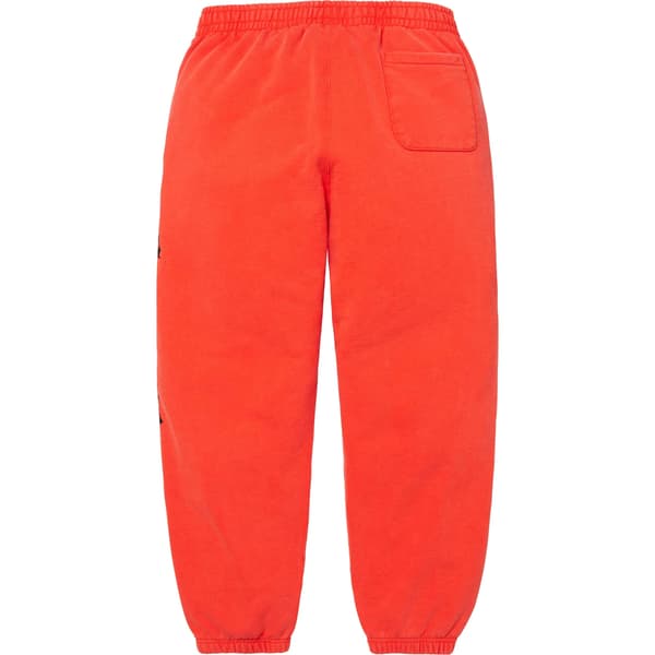 Supreme Washed Old English Sweatpant - Orange (front)