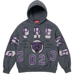 Supreme Washed Panther Hooded Sweatshirt Black
