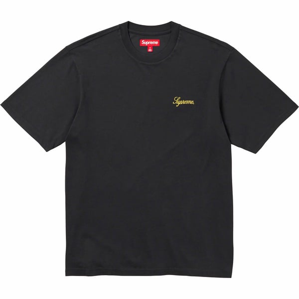 Supreme Washed Script S/S Top - Black (front)