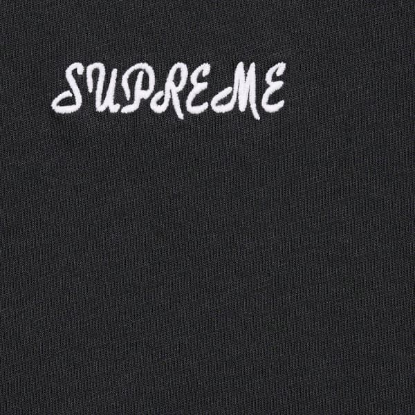 Supreme Washed Script S/S Top - Black (front)
