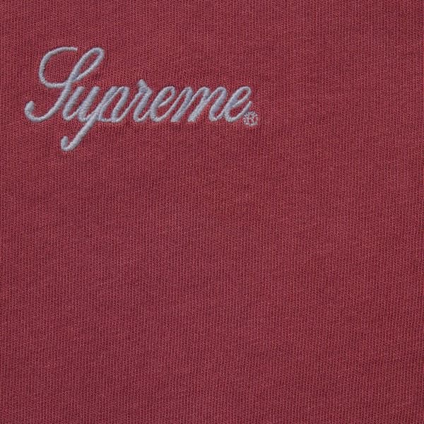 Supreme Washed Script S/S Top - Cardinal (front)