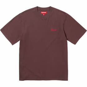 Supreme Washed Script S/S Top Dark Brown