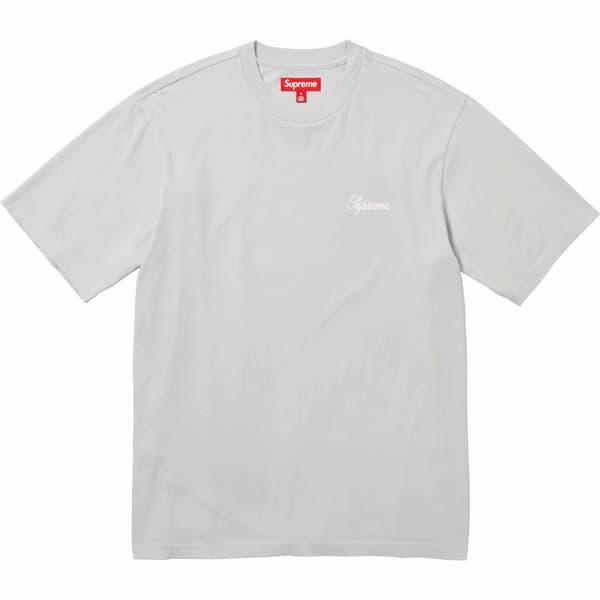 Supreme Washed Script S/S Top - Grey (front)