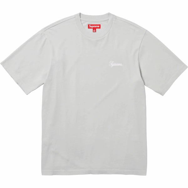 Supreme Washed Script S/S Top - Grey (front)