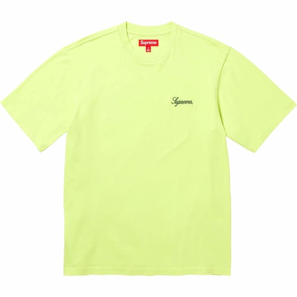 Supreme Washed Script S/S Top - Lime (front)
