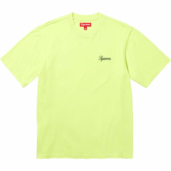 Supreme Washed Script S/S Top - Lime (front)