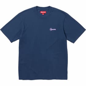 Supreme Washed Script S/S Top Navy
