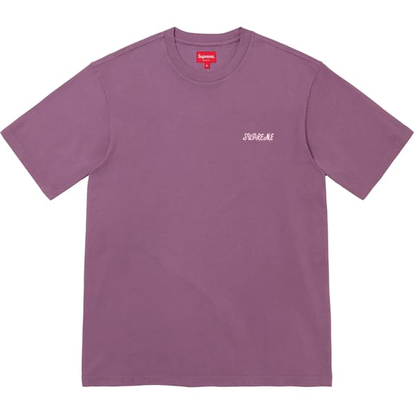 Supreme Washed Script S/S Top - Purple (front)