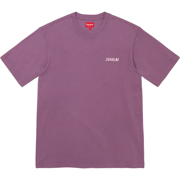 Supreme Washed Script S/S Top - Purple (front)