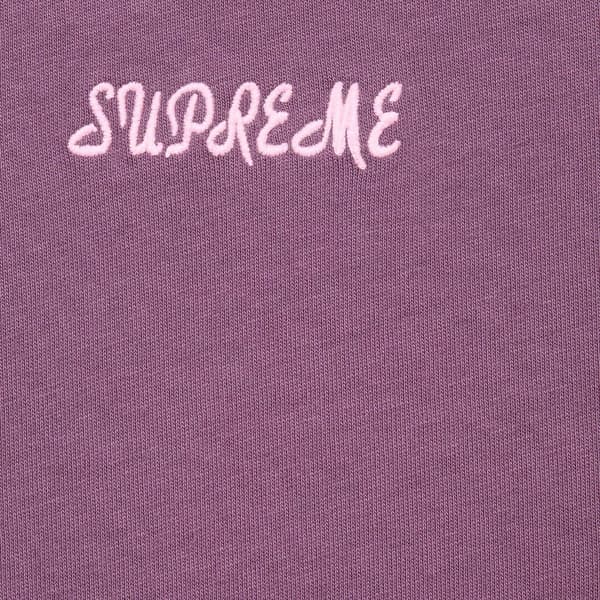 Supreme Washed Script S/S Top - Purple (front)
