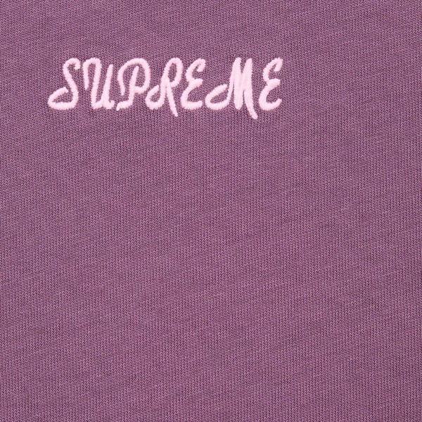 Supreme Washed Script S/S Top - Purple (front)