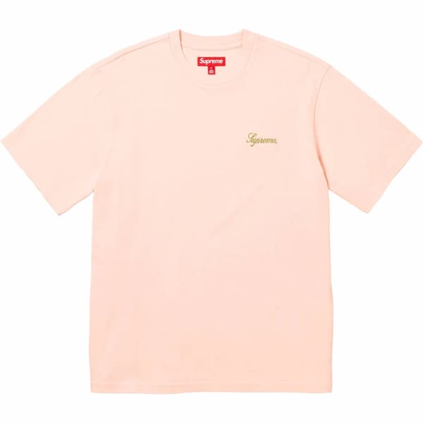 Supreme Washed Script S/S Top - Rose (front)