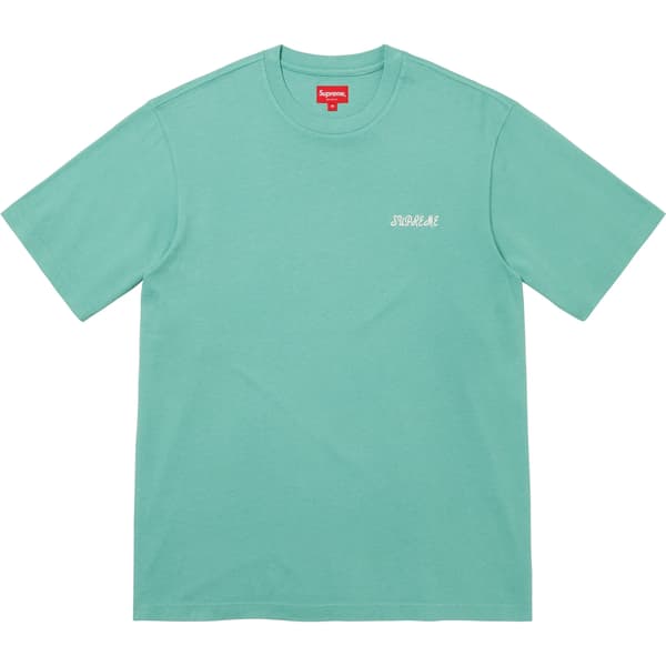 Supreme Washed Script S/S Top - Sage (front)