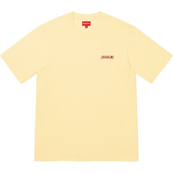 Supreme Washed Script S/S Top - Yellow (front)