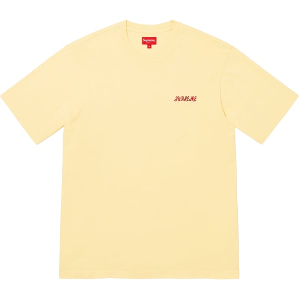 Supreme Washed Script S/S Top - Yellow (front)