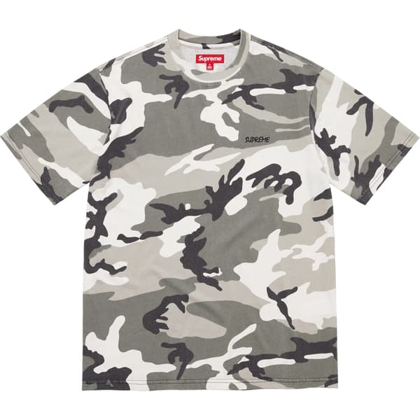 Supreme Washed S/S Top - Snow Camo (front)