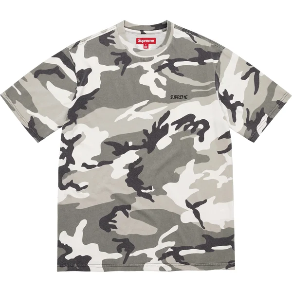 Supreme Washed S/S Top - Snow Camo (front)