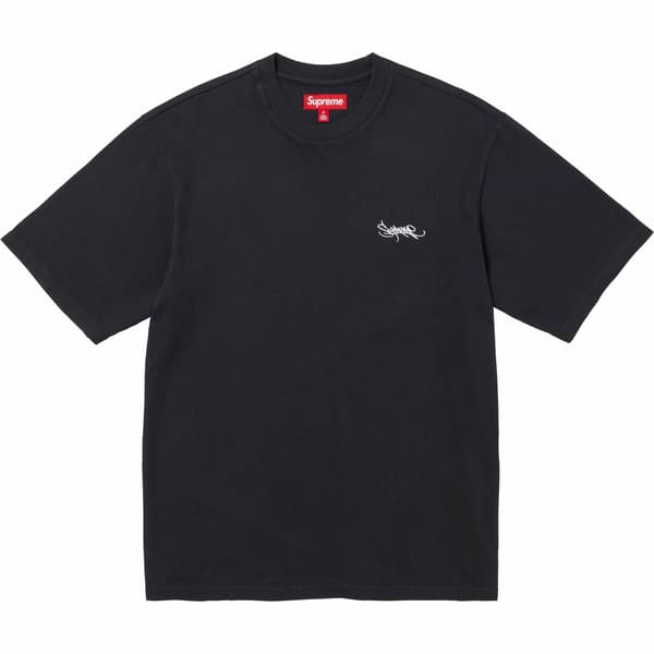 Supreme Washed Tag S/S Top - Black (front)