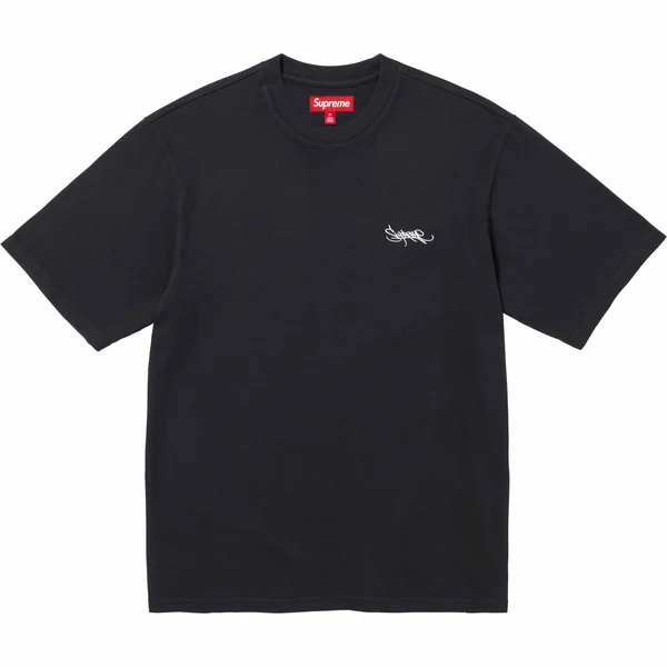 Supreme Washed Tag S/S Top - Black (front)